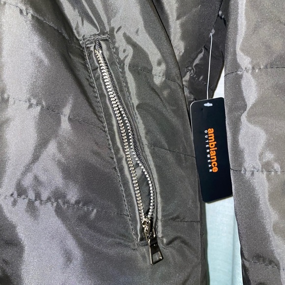 Midnight Puffy Winter Coat W/Pockets & Fur Hood L - Picture 15 of 16